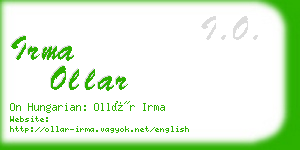 irma ollar business card